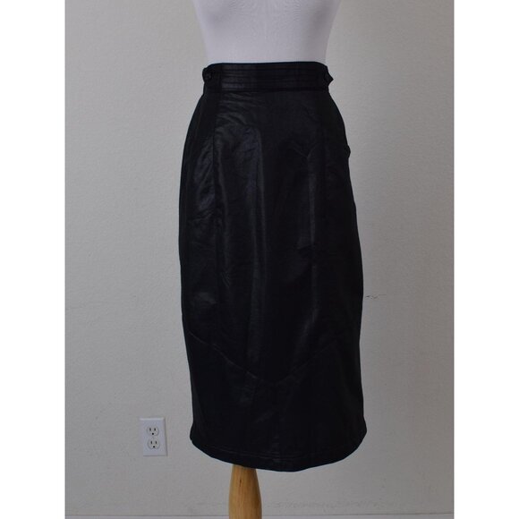 Vintage Black Polyester 2 pc Skirt + Jacket Set - Picture 7 of 10
